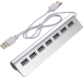 Silver USB Hub for Computer with