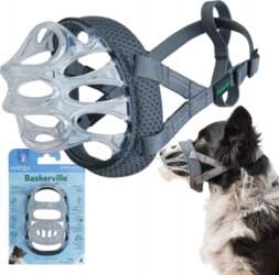 Baskerville muzzle INVISA Physiological Transparent Basket
