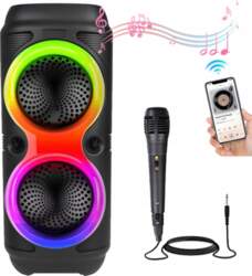 BLUETOOTH SPEAKER RGB LED COLUMN MICROPHONE