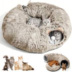 CAT TUNNEL WITH BED PLUSH INTERACTIVE