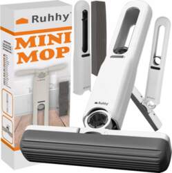 Compact mini mop with 2 pads