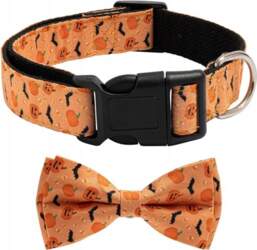 Material Dog Collar with Bow Tie