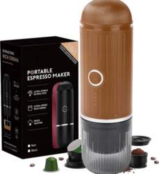 Mobes Wireless, portable, semi-automatic coffee maker