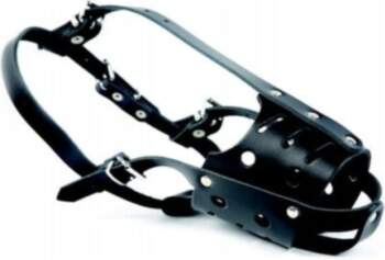 Muzzle for dog, DINGO 14079 LEATHER