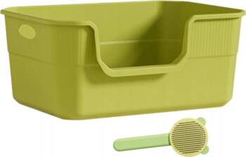 Open Top Cat Litter Box High