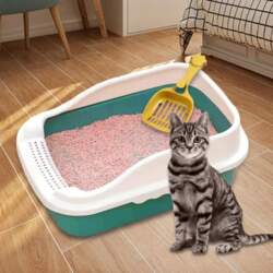 Open Top Cat Litter Box with