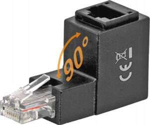 RJ45 adapter angle 90st plug-socket cat