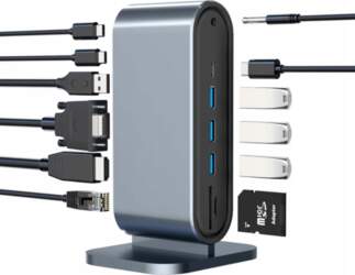 USB Hub Docking Station 100W Dual