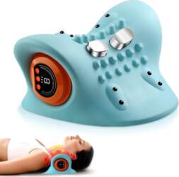 Wireless neck massager with heating function
