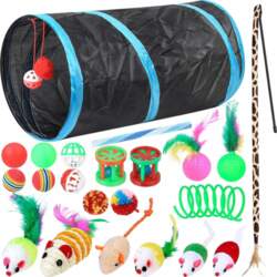 22-Piece Cat Set - Tunnel, Interactive