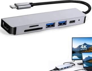 ADAPTER USB-C HUB CABLE 6IN1 USB