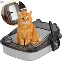 Aptel CAT LITTER BOX OPEN WITH