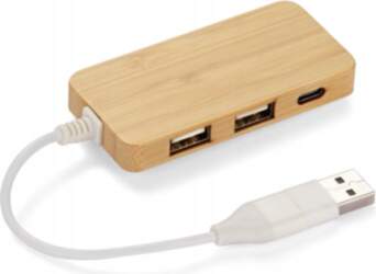 Bamboo distributor HUB USB with replaceable