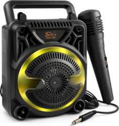Bluetooth speaker with microphone led light
