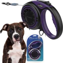DOG LEASH automatic RETRACTABLE TAPE lock