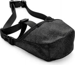 Dog muzzle material breathable adjustable black
