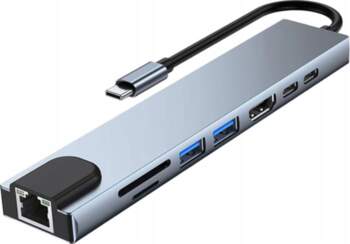 Hub 8in1 Universal Adapter USB-C SD/TF