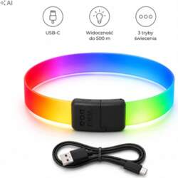 LED dog collar adjustable 60 cm