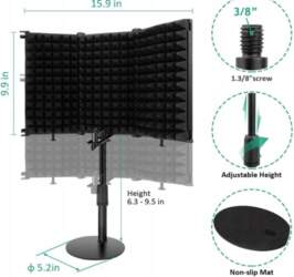 Microphone isolation with microphone stand and