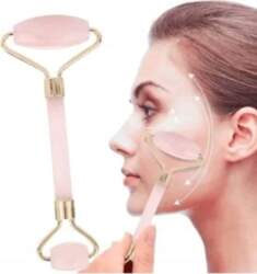 Quartz massage roller, double-sided face roller