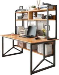 Rebiko COMPUTER DESK DARK BEECH UNDER