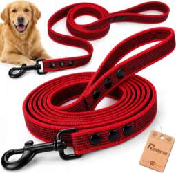Reverse NON-SLIP DOG LEASH RUBBERIZED TRAINING