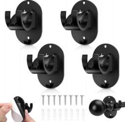 SELF ADHESIVE CURTAIN ROD HOLDERS ADJUSTABLE