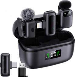 Wireless Mini USB USB-C Tie Microphone