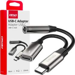 Adapteris USB-C uz USB-C + Mini