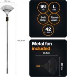 FISKARS OneClick metāla ventilatora tipa grābeklis