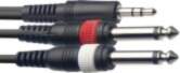 Y vads, mini jack/m - 2x