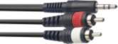 Y-Kabelis, stereo mini jack/m -  2x