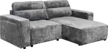 Divans RUFUS Dark Grey Chenille Corner