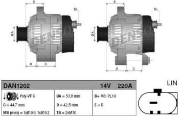 Ģenerators DENSO DAN1202