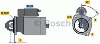 Starteris BOSCH 0 986 013 850
