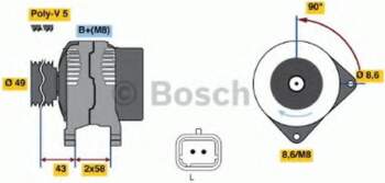 Ģenerators BOSCH 0 986 045 101