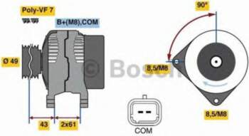 Ģenerators BOSCH 0 986 080 420