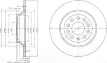 Bremžu diski DELPHI BG3956C