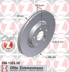 Bremžu diski ZIMMERMANN 250.1353.20