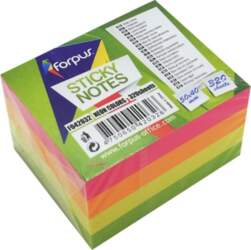 Sticky notes Forpus, Neon, 50x40mm, assorted