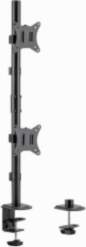 Monitora stiprinājums Gembird Adjustable 2-display Vertical