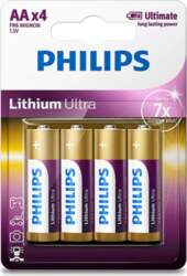 Philips Lithium Ultra, AA, 4 gab