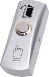 Hismart Exit Button, Aluminum, No/Com, surface