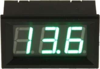 FOUR Power 4-VD1G Voltmeter, zaļā krāsā