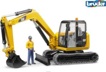 Bruder Cat Mini Excavators With Worker