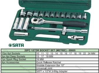 Sata 1/2" Dr. Socket set 20pcs