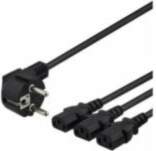 Deltaco Power cable angled CEE 7/