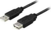 Deltaco USB2-12S USB-A 2m Black vads