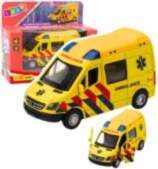 LEAN Toys Ambulance Metal Pull Back