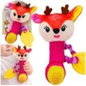 LEAN Toys Plush Deer Rattle with
